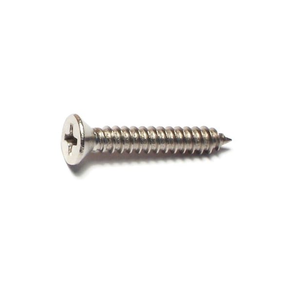 Midwest Fastener Sheet Metal Screw, #8 x 1 in, 18-8 Stainless Steel Flat Head Phillips Drive, 20 PK 35885 - main